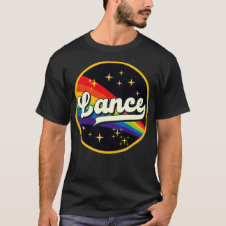 Lance Rainbow in Space Vintage Stil T Shirt