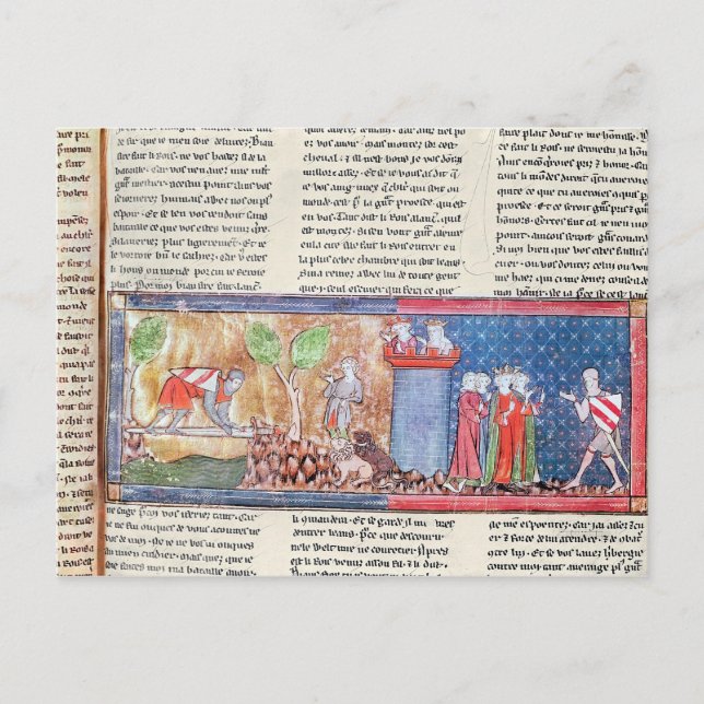 Lancelot bevisar sin kärlek vykort (Framsida)