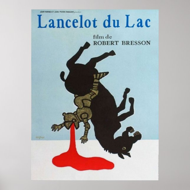 Lancelot du Lac Robert Bresson film Poster (Framsidan)