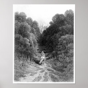 Lancelot närmar sig slottet vid Astolat Poster
