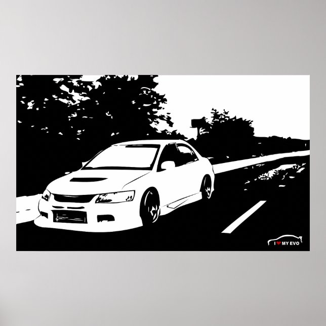 Lancer EVO 9 Poster (Framsidan)