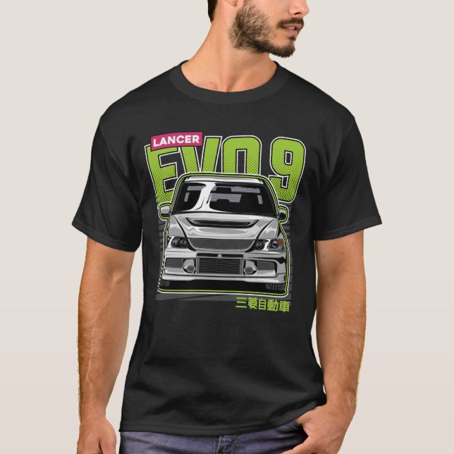 Lancer Evolution 9 T Shirt (Framsida)