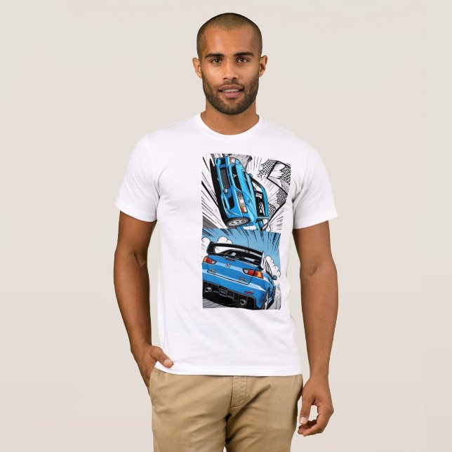 Lancer | Ton för bilskirt av bomull | Kolv och trå T Shirt (Hel framsida)