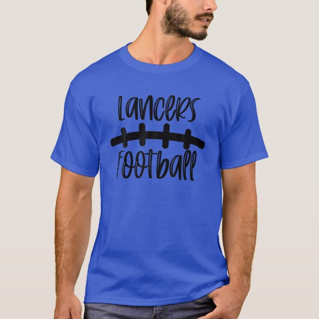 Lancers Football School Spirit Team Mascot Game Ni T Shirt (Framsida)