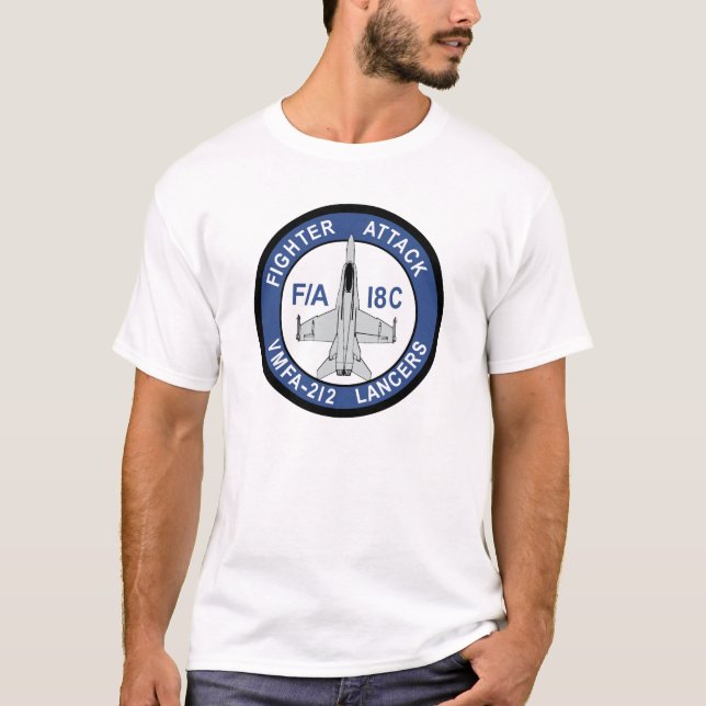 Lancers för VMFA 212 Tee Shirt (Framsida)