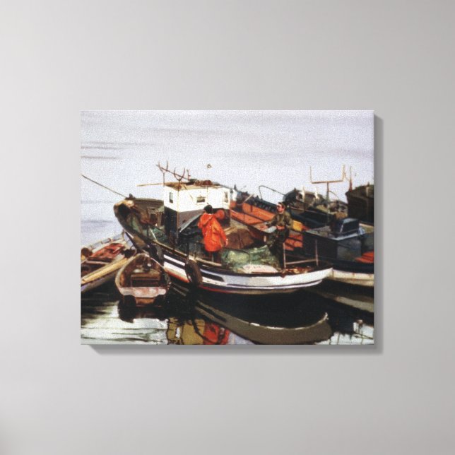 Lanchas de pesca/Fishing boats Canvastryck (Framsida)