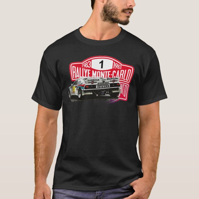 LANCIA 037 MARTINI RALLY MONTECARLO Classic T-Shir T Shirt (Framsida)