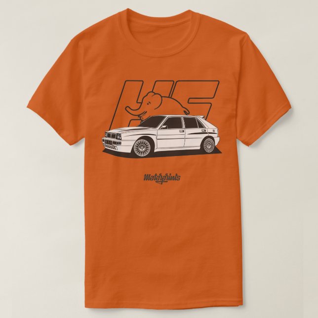Lancia Delta HF Integrale Evo 2 svart, vitt T Shirt (Design framsida)
