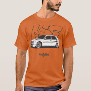 Lancia Delta HF Integrale Evo 2 svart, vitt T Shirt