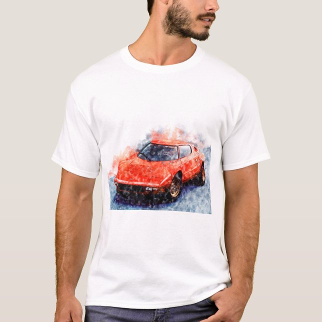 Lancia Stratos T Shirt (Framsida)