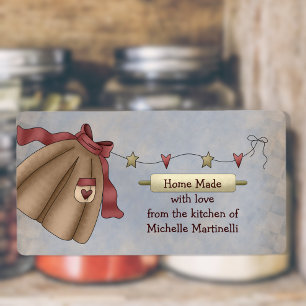 Land Apron Kitchen Gift-etikett Adressetikett