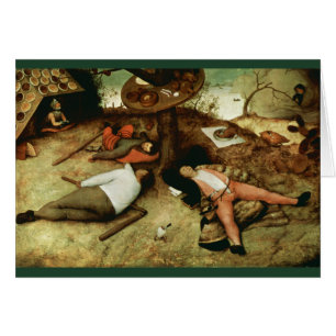 Land av Cockaigne av Pieter Bruegel fläderen Hälsningskort