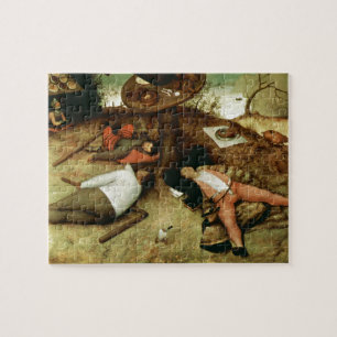 Land av Cockaigne av Pieter Bruegel fläderen Pussel