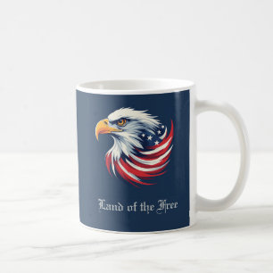 Land av de fria, amerikansk flagga patriotisk kaffemugg