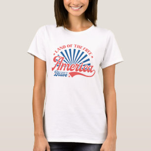 Land av de fria, hem för de modiga t shirt