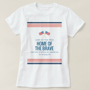 Land av de fria kvinna T-tröja T Shirt