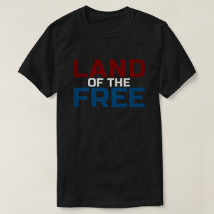 Land av de fria patriotiska t shirt