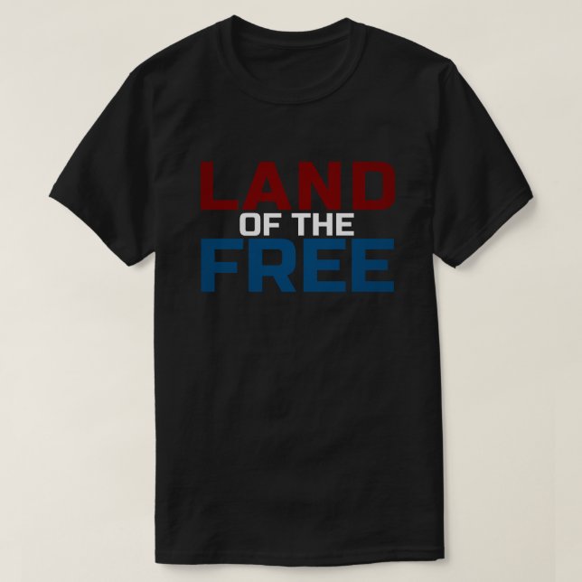 Land av de fria patriotiska t shirt (Design framsida)