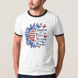 Land av de fria tack vare de modiga t shirt