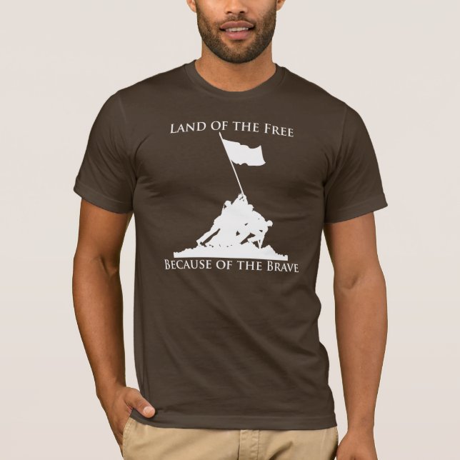Land av det fritt, på grund av indiankrigaren: Iwo T-shirt (Framsida)