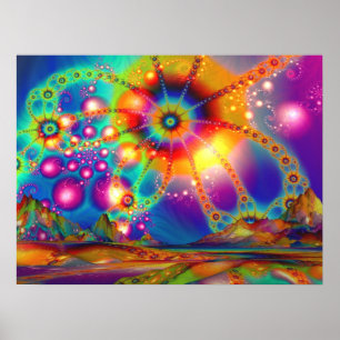 Land av Psychedelic belysningar - affisch