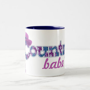 Land babe denim blue rosa mugg