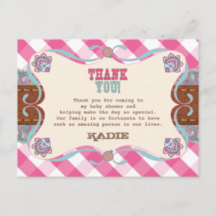 Land Baby Shower, tack för dina kort