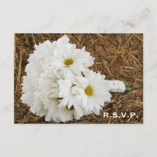 Land / Barn Bröllop OSA - Daisy Bouquet & Hay Kort