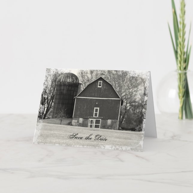 Land Barn Bröllop spara datum Meddelande (Framsida)