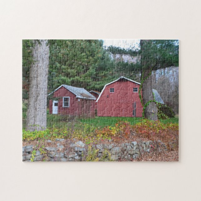 Land Barn in Connecticut Pussel (Horisontell)