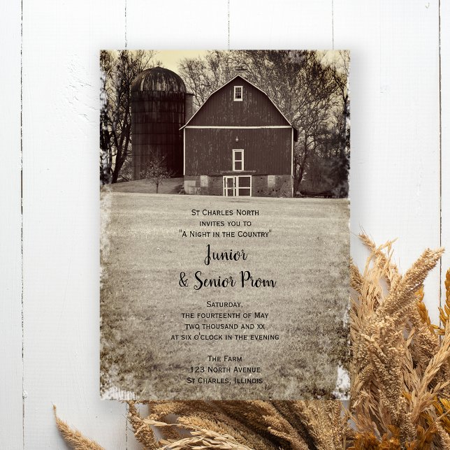 Land Barn Party Junior / Senior Prom Inbjudningar (Skapare uppladdad)