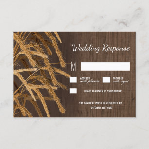 Land Barn Rustic Hay Wheat-Bröllop OSA Kort