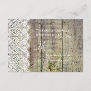 Land Barn Wood och Snöre Bröllop OSA Cards Kort