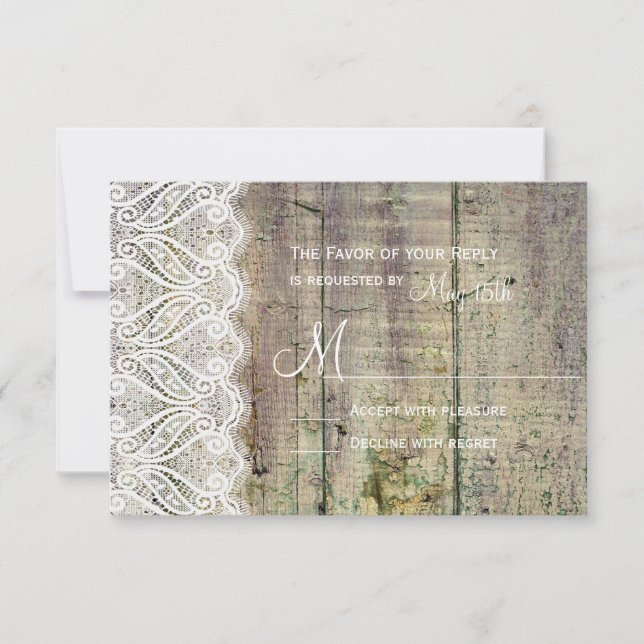Land Barn Wood och Snöre Bröllop OSA Cards Kort (Framsida)
