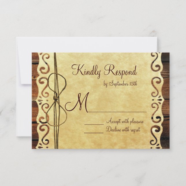 Land Barn Wood Vintage Pappra Bröllop OSA (Framsida)