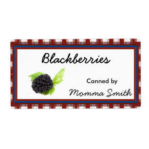 Land Blackberry Anpassningsbar Canning Labels Fraktsedel