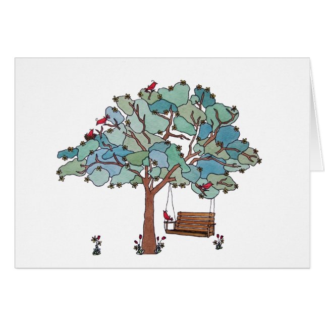 Land, blankt hälsningskort (Framsidan Horizontal)