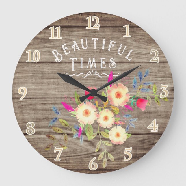 Land Blommigt Brown Gräs Stor Klocka (Framsida)