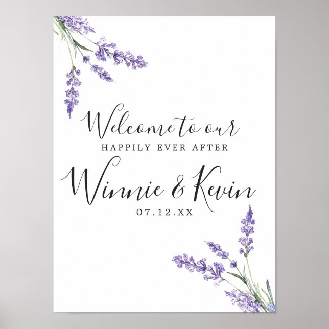 Land Blommigt, Lavender Bröllop Poster (Framsidan)