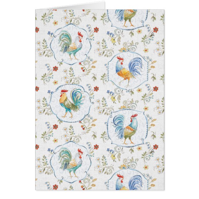 Land Blooms Mönster Hälsningskort (Framsidan)