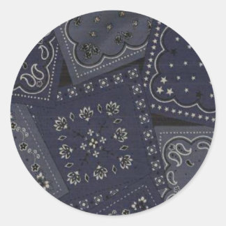 Land Blue Bandana Stickers Runt Klistermärke