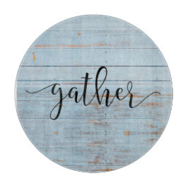 Land Blue Farmhouse Script Rustic Wood