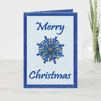 Land Blue Gnistra Snowflake Helgkort