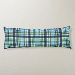 Land Blue Grönt Plaid Kroppskudde