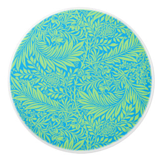 Land Blue Grönt William Morris Löv Mönster Knopp