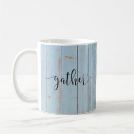 Land Blue - Handskript Farmhouse Rustic Kaffemugg