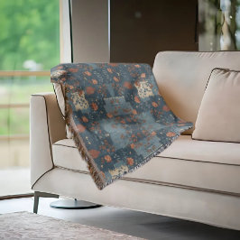 Land Blue Rust Rustic Farmhouse Filt