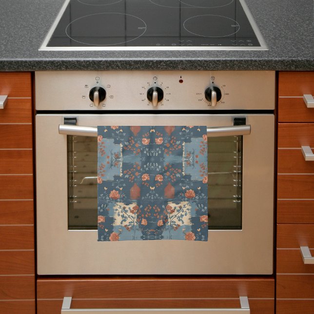 Land Blue Rust Rustic Farmhouse Kökshandduk (Skapare uppladdad)