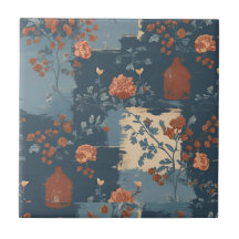 Land Blue Rust Rustic Farmhouse Kort