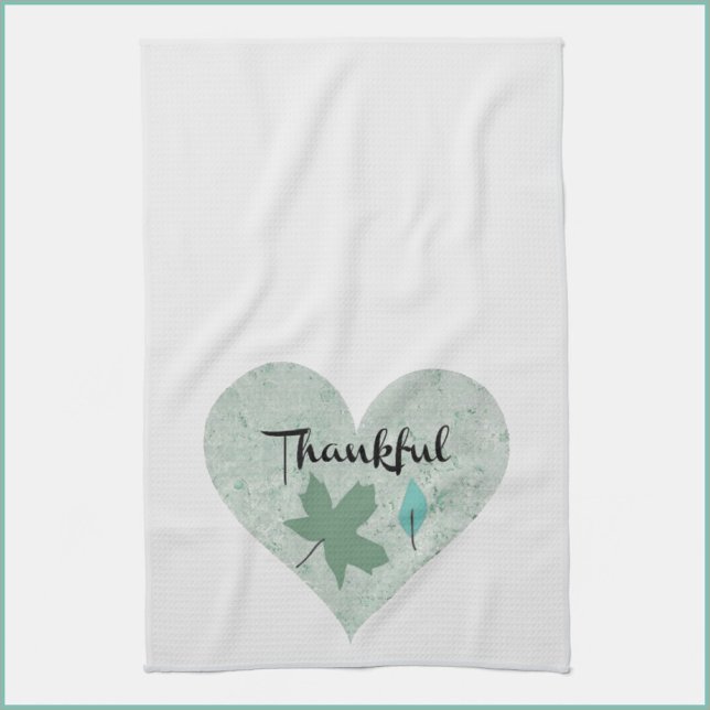 Land Blue Thankful Heart Löv Kitchen Towel Kökshandduk (Skapare uppladdad)